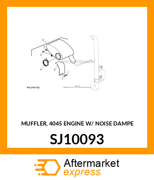 MUFFLER, 4045 ENGINE W/ NOISE DAMPE SJ10093