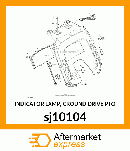 INDICATOR LAMP, GROUND DRIVE PTO sj10104