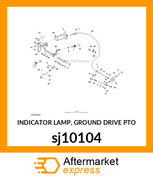 INDICATOR LAMP, GROUND DRIVE PTO sj10104