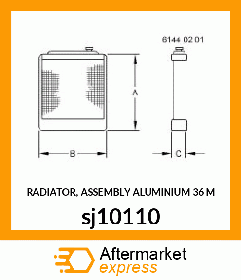 RADIATOR, ASSEMBLY ALUMINIUM sj10110