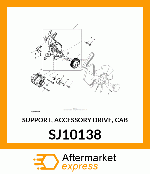 SUPPORT, ACCESSORY DRIVE, CAB SJ10138