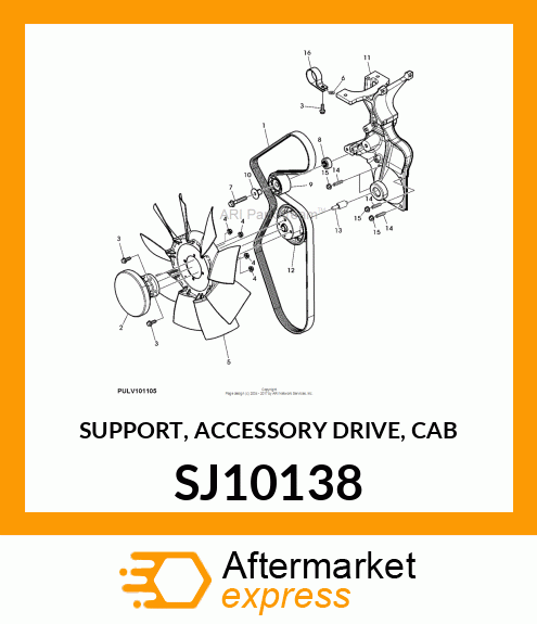 SUPPORT, ACCESSORY DRIVE, CAB SJ10138