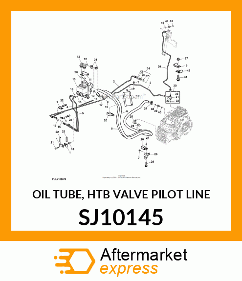 OIL TUBE, HTB VALVE PILOT LINE SJ10145