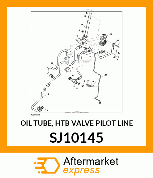 OIL TUBE, HTB VALVE PILOT LINE SJ10145