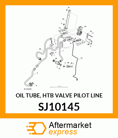 OIL TUBE, HTB VALVE PILOT LINE SJ10145