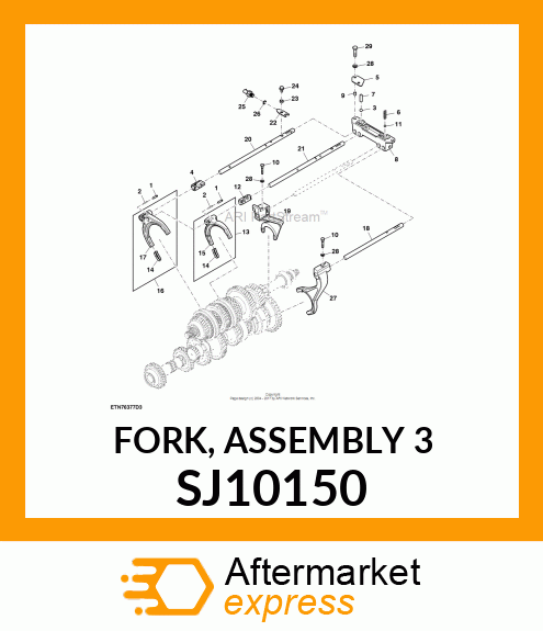 FORK, ASSEMBLY 3 SJ10150