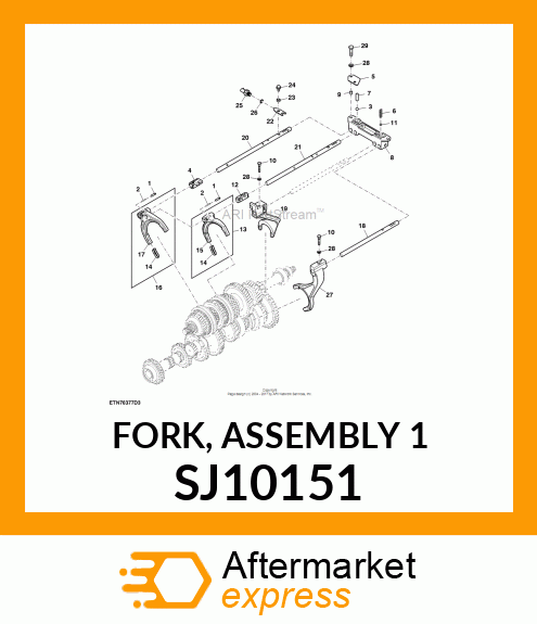 FORK, ASSEMBLY 1 SJ10151