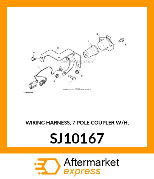 WIRING HARNESS, 7 POLE COUPLER W/H, SJ10167