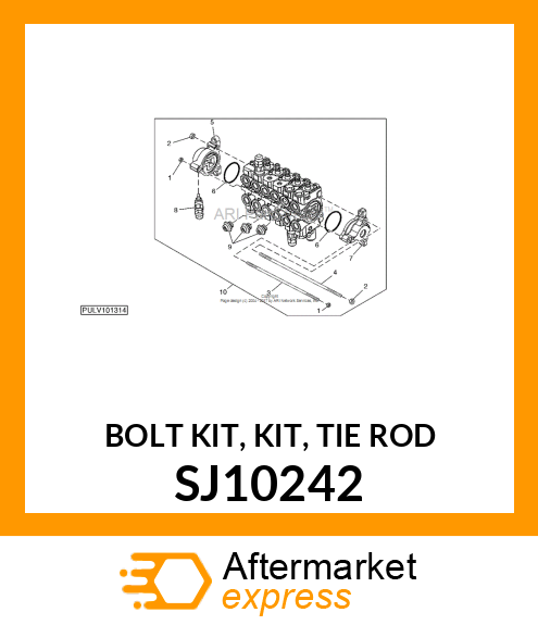 BOLT KIT, KIT, TIE ROD SJ10242