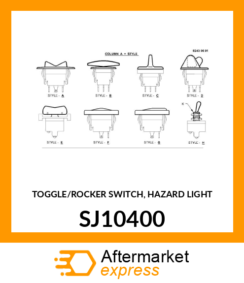 TOGGLE/ROCKER SWITCH, HAZARD LIGHT SJ10400