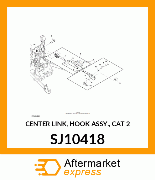 CENTER LINK, HOOK ASSY., CAT 2 SJ10418