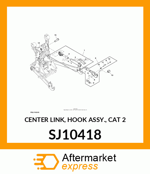 CENTER LINK, HOOK ASSY., CAT 2 SJ10418