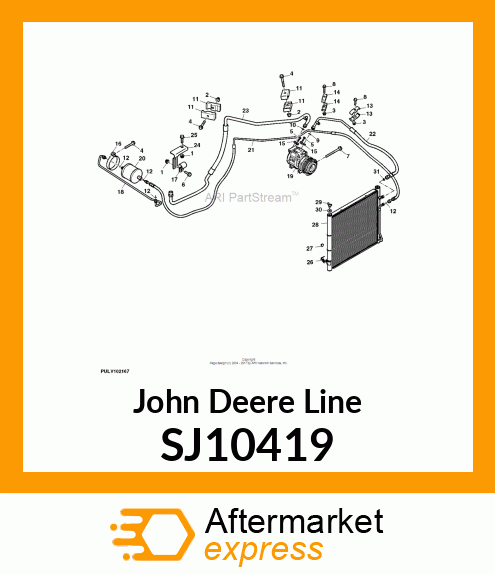 LINE, A/C REFRIGERANT, CONDENSOR TO SJ10419