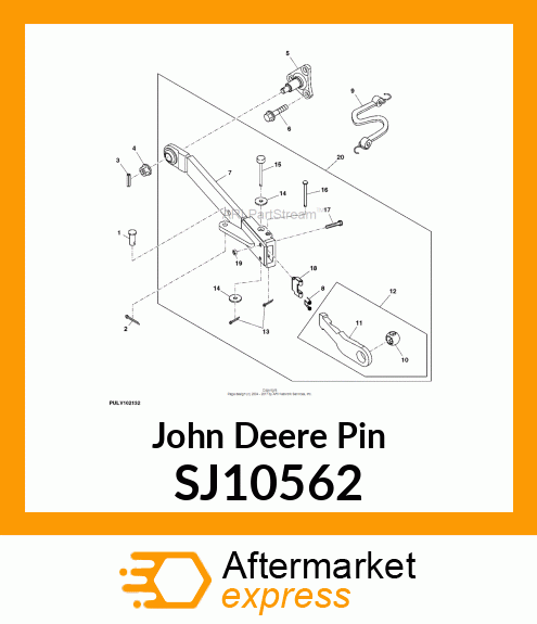 PISTON PIN, TELESCOPIC DRAFT LINK L SJ10562