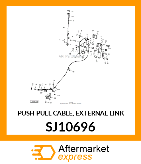 PUSH PULL CABLE, EXTERNAL LINK SJ10696
