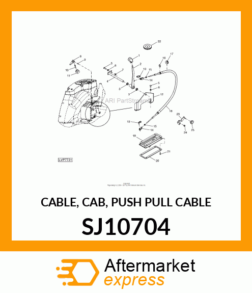 CABLE, CAB, PUSH PULL CABLE SJ10704