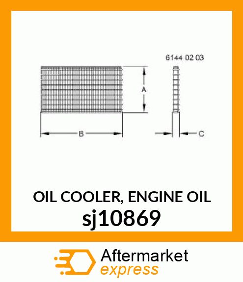 OIL COOLER, ENGINE OIL sj10869