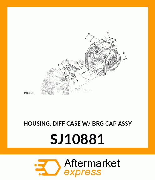 HOUSING, DIFF CASE W/ BRG CAP ASSY SJ10881