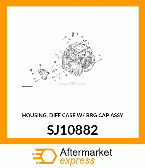 HOUSING, DIFF CASE W/ BRG CAP ASSY SJ10882