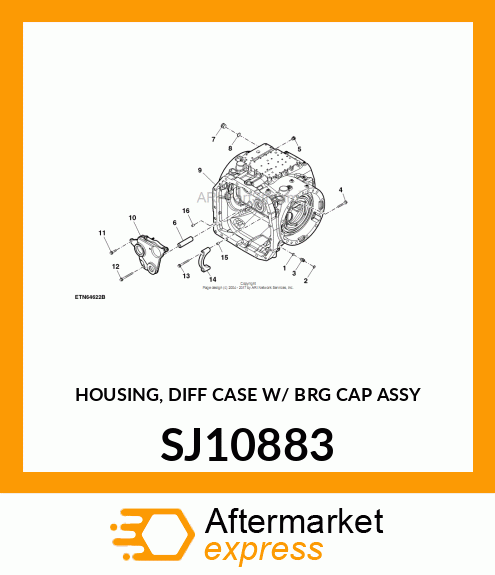 HOUSING, DIFF CASE W/ BRG CAP ASSY SJ10883