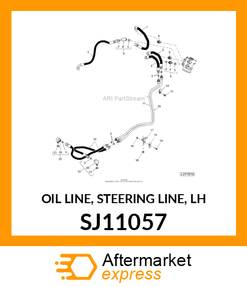OIL LINE, STEERING LINE, LH SJ11057