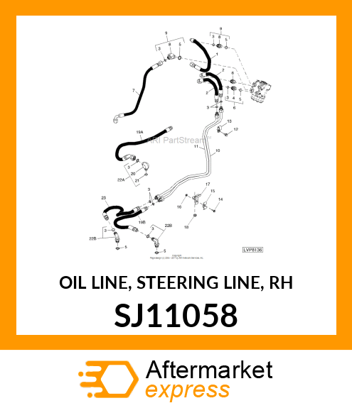 OIL LINE, STEERING LINE, RH SJ11058