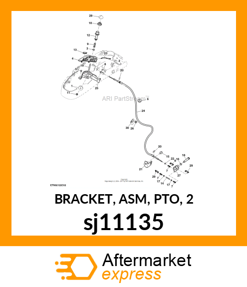 BRACKET, ASM, PTO, 2 sj11135