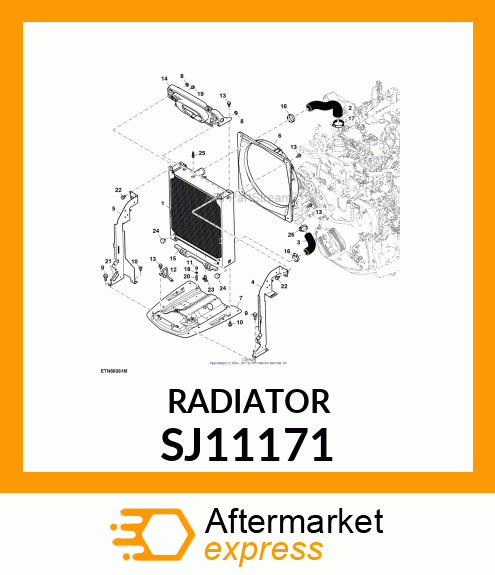 RADIATOR, 5M/5E IT4 SJ11171
