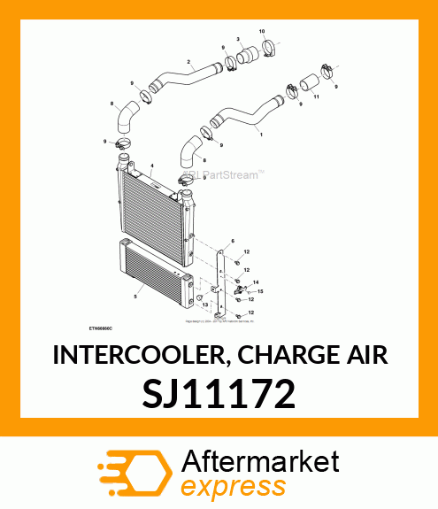 INTERCOOLER, CHARGE AIR SJ11172