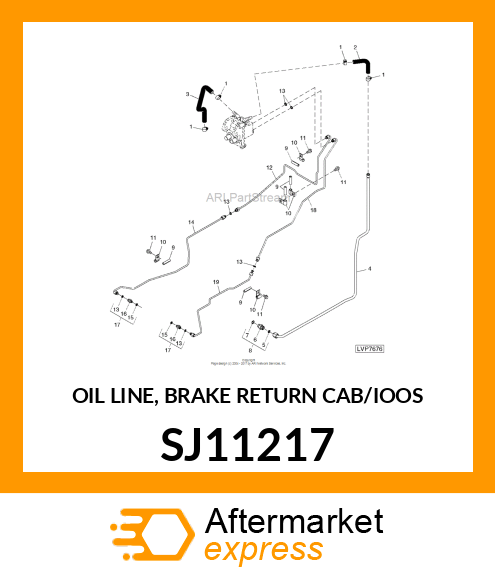 OIL LINE, BRAKE RETURN CAB/IOOS SJ11217