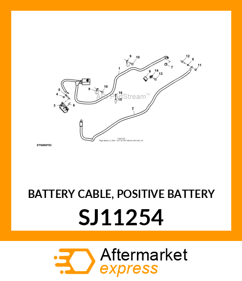 BATTERY CABLE, POSITIVE BATTERY SJ11254