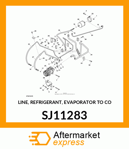 LINE, REFRIGERANT, EVAPORATOR TO CO SJ11283