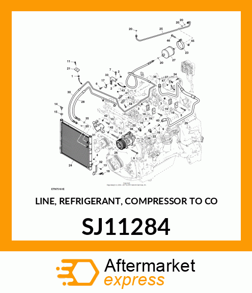 LINE, REFRIGERANT, COMPRESSOR TO CO SJ11284