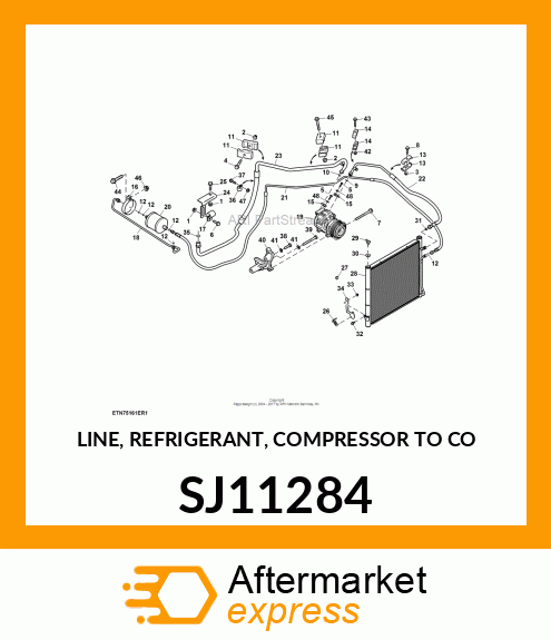 LINE, REFRIGERANT, COMPRESSOR TO CO SJ11284