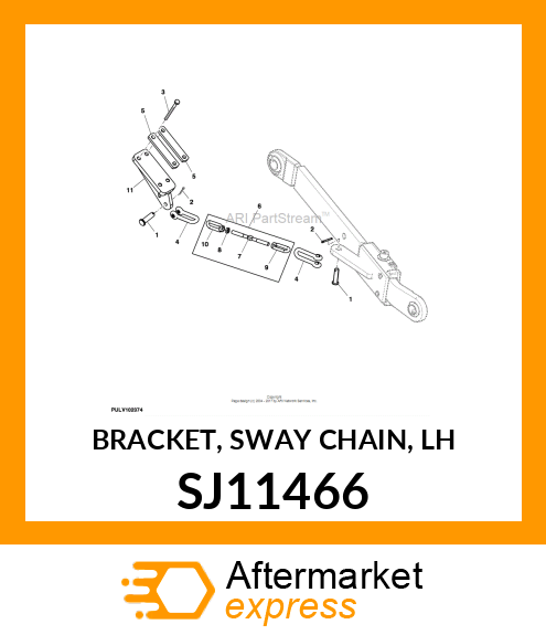 BRACKET, SWAY CHAIN, LH SJ11466