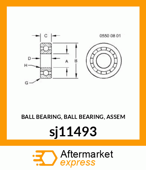 BALL BEARING, BALL BEARING, ASSEM sj11493