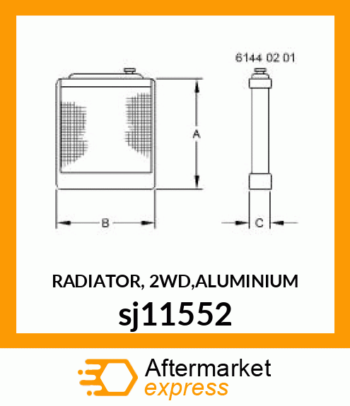 RADIATOR, 2WD,ALUMINIUM sj11552