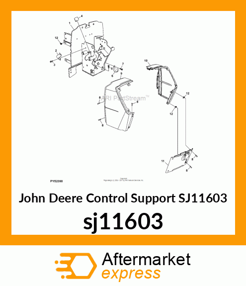 CONTROL SUPPORT, 5E TRACTOR UNPAINT sj11603