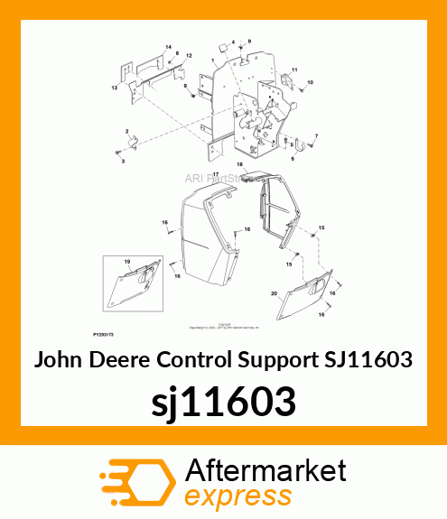 CONTROL SUPPORT, 5E TRACTOR UNPAINT sj11603