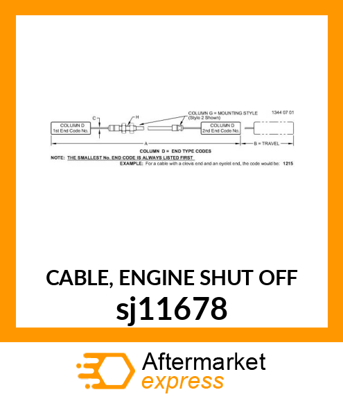 CABLE, ENGINE SHUT OFF sj11678