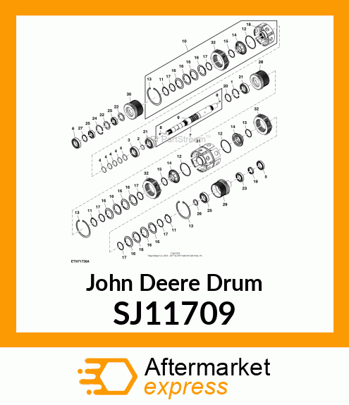 DRUM, REVERSE DRUM ASSY SJ11709