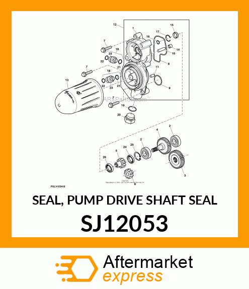 SEAL, PUMP DRIVE SHAFT SEAL SJ12053