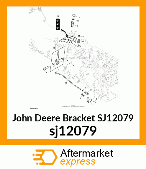 BRACKET, PTO GUIDE ASSEMBLY sj12079