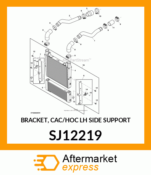 BRACKET, CAC/HOC LH SIDE SUPPORT SJ12219