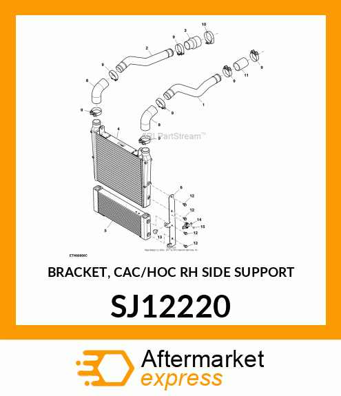 BRACKET, CAC/HOC RH SIDE SUPPORT SJ12220