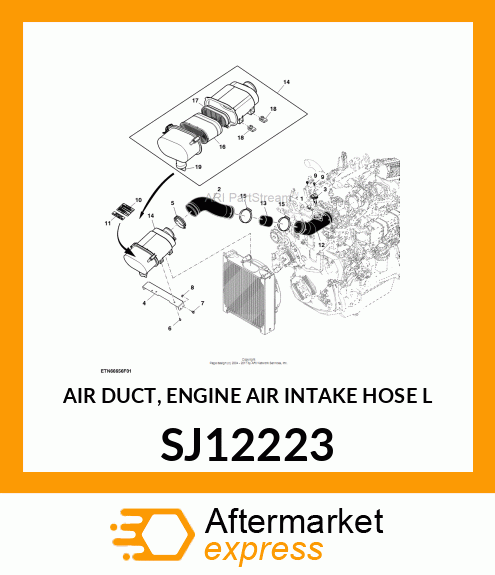 AIR DUCT, ENGINE AIR INTAKE HOSE L SJ12223