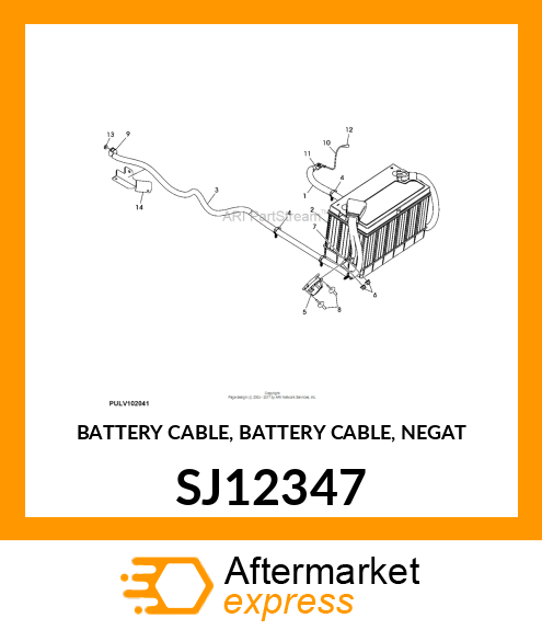 BATTERY CABLE, BATTERY CABLE, NEGAT SJ12347