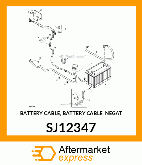 BATTERY CABLE, BATTERY CABLE, NEGAT SJ12347
