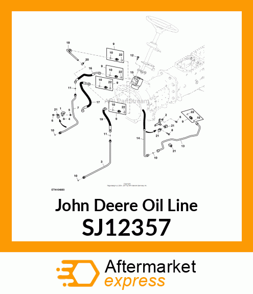 OIL LINE, STEERING VALVE RETURN, TO SJ12357