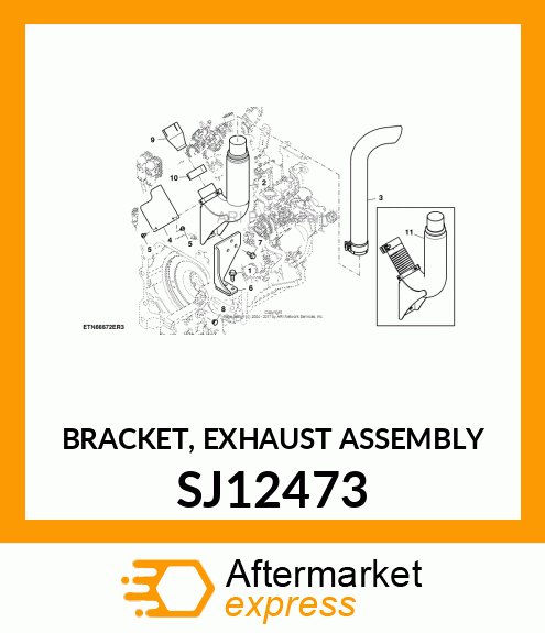 BRACKET, EXHAUST ASSEMBLY SJ12473